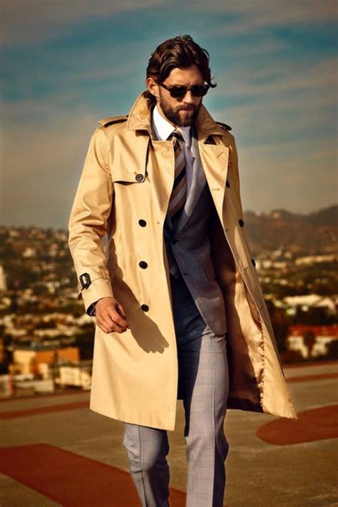 cool trench coat men.